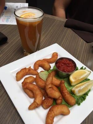 Beer battered shrimp app. $9.00