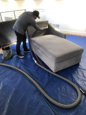 Upholstery cleaning at home