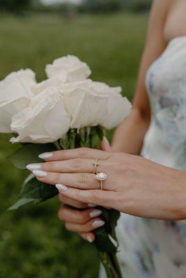 White chrome nails