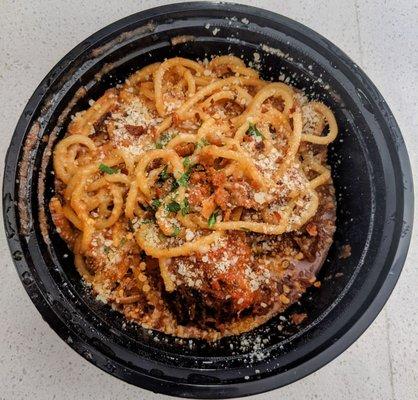 Spaghetti and meatballs