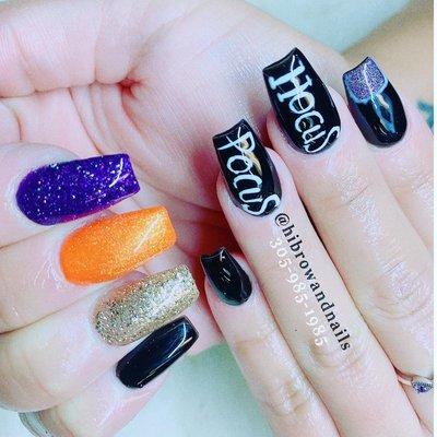 Hocus pocus nails by hibrow&nails!!! Love love love