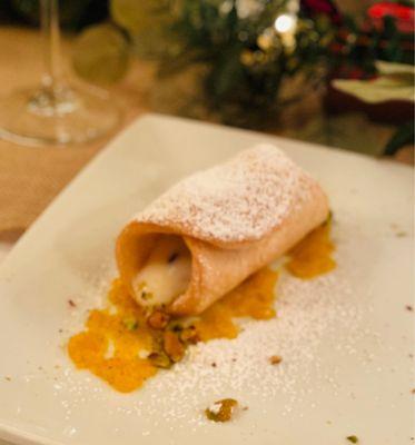 Freemark Abbey Tastemaker Dinner - Dessert Cannoli with orange marmalade