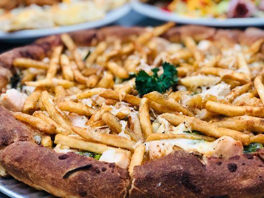 Chicken Philly and Fries Pie