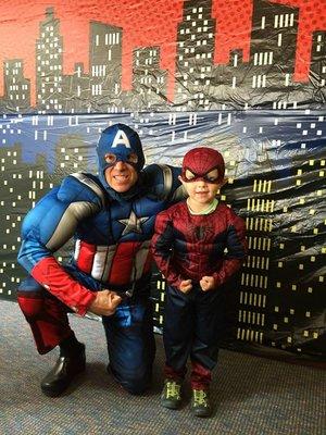 #superheroday  Dr. Nick and his side kick are fighting cavities every day!