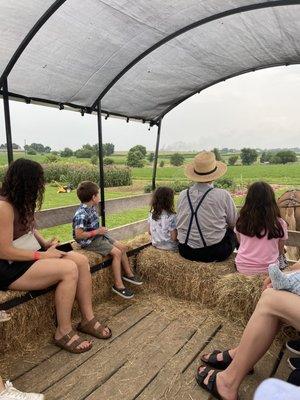 Grandpa giving a tour to the kids up front and ignoring the rest of us