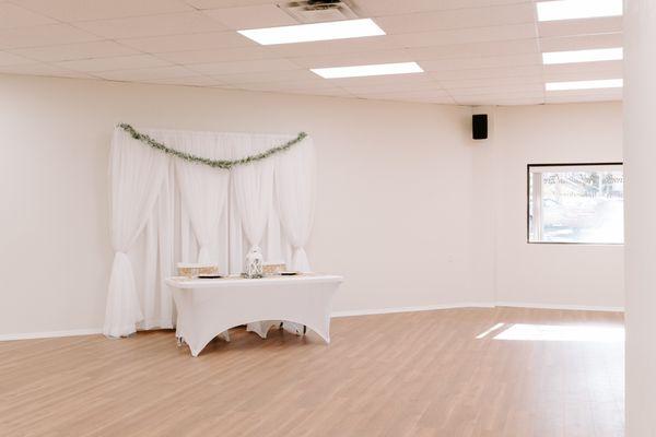 Our main area-backdrops can be added on to any package!