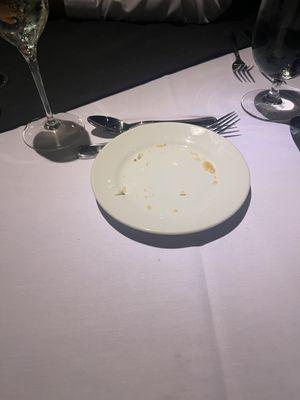 Empty bread plate