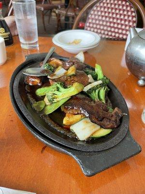 Sizzling steak