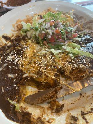 Mole enchiladas