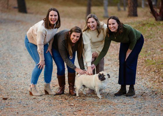 Outdoor Family Photos Dog Photo Bomb