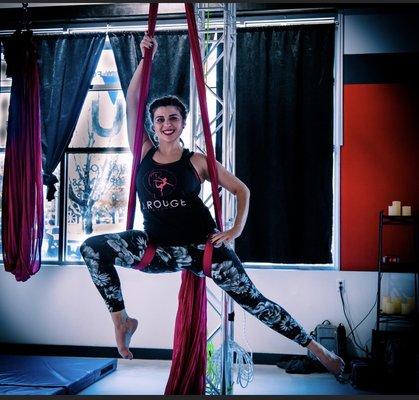 Michaela- our aerial silks instructor.