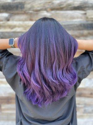 Purple balayage