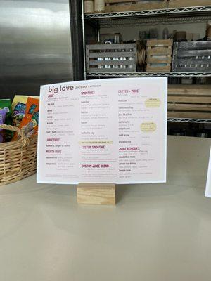 New menu!