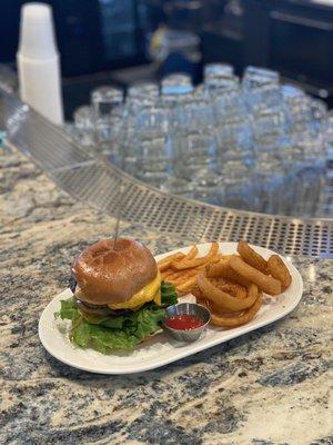 Flat Top burger and fries