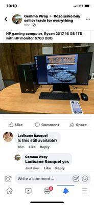 Gaming computer for sale