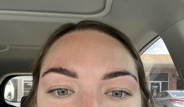 Eyebrow tint and lamination