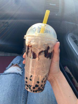 Mocha boba tea