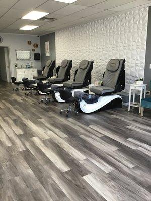 Our Pedicure Chairs. We offer 5 different pedicures.