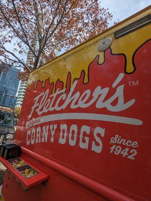 Fletchers truck is at Clyde Warren Park today