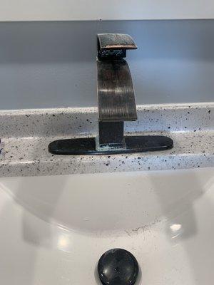 Sink sanded