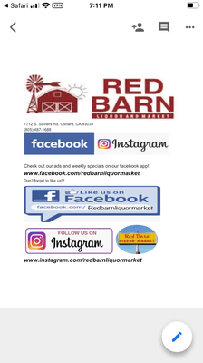 Red Barn is on Facebook & Instagram. Check it out!