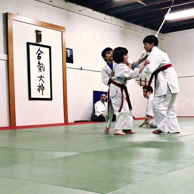 Randori during kids belt test.