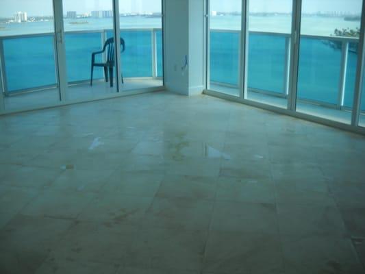 before picture marble floor.