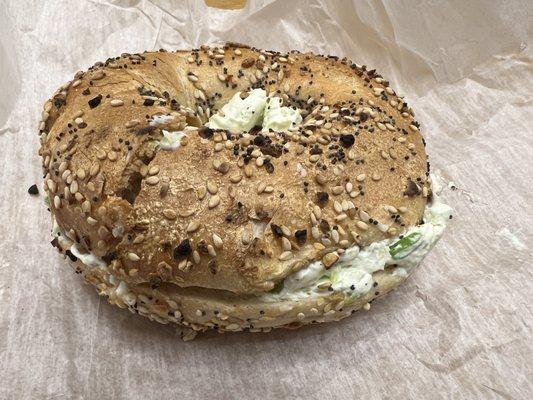 Everything with Scallion Cream Cheese