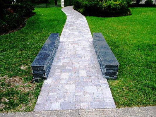 Paver sidewalks and driveways