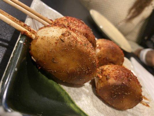 Grilled steamed buns