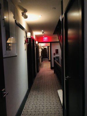 The narrow hallways