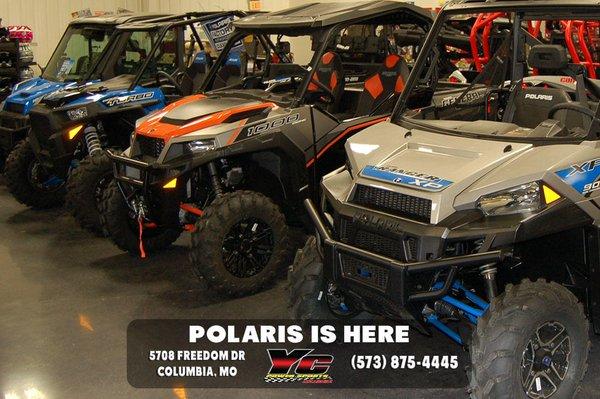 Polaris brand is here! Get ready for fun -YC Powersports of Columbia 5708 Freedom Dr. Columbia, MO 65202 (573) 875-4445, Kirk...