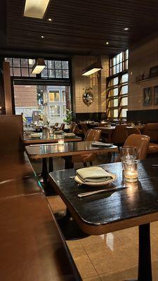 Dining area. Love the candles.