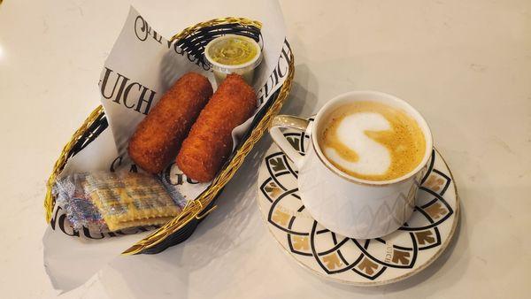 Croquetas and Cafe con Leche