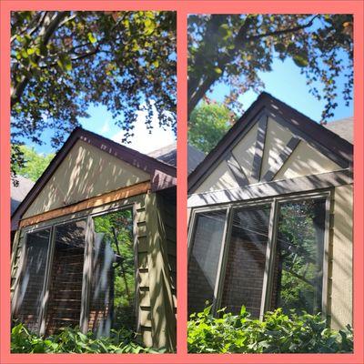 Replacing cedar boards on a Tudor house