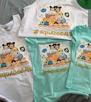 Shirts ready for Disneyland!