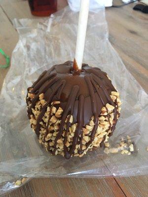 Variety of candy coated apples