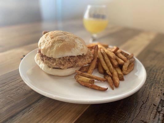 Gluten-free fried chicken sandwich