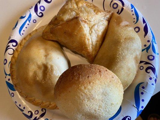 Pandebono, Argentinian Empanada, Venezuelan Empanada, and Beef Pastry.