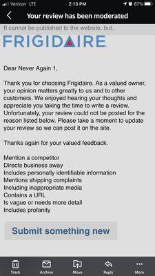 Why they removed the review that I copied and pasted into this Yelp review.