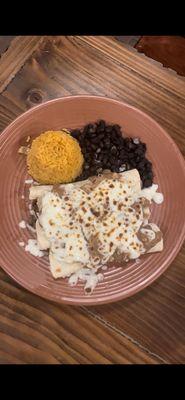 Enchiladas with beans