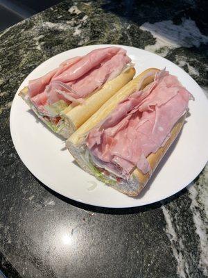 Large ham hoagie