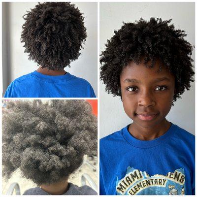 By Yovanna. Wash and go, curly cut, Proplex w/Ozone Micro Mist Hair steamer treatment