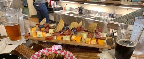 Their charcuterie board features awesome meats and cheeses from Ferry Farms!