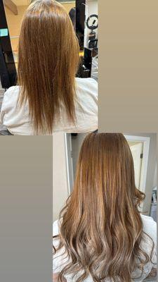 Tape in extensions ( before & after )