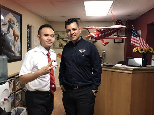 Here is one of your CFI. Capt Guillermo with 8,000 hours flight time