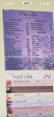 have added the  normal price for pedicures with gel in NY.As you can see this place North Charleston is Price gauging !