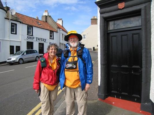 British Footpaths instructors, Fred and Donna, in Anstruther