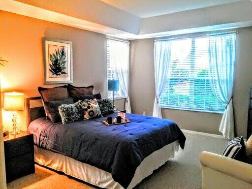 After staging of Master bedroom. What a difference. Avalon park, Orlando