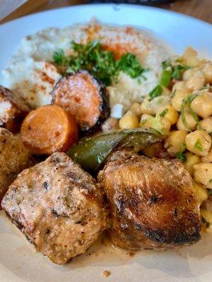 Chicken kabob plate